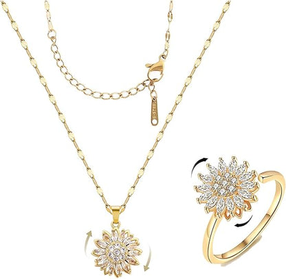 Anillo Girasol Giratorio para la Ansiedad