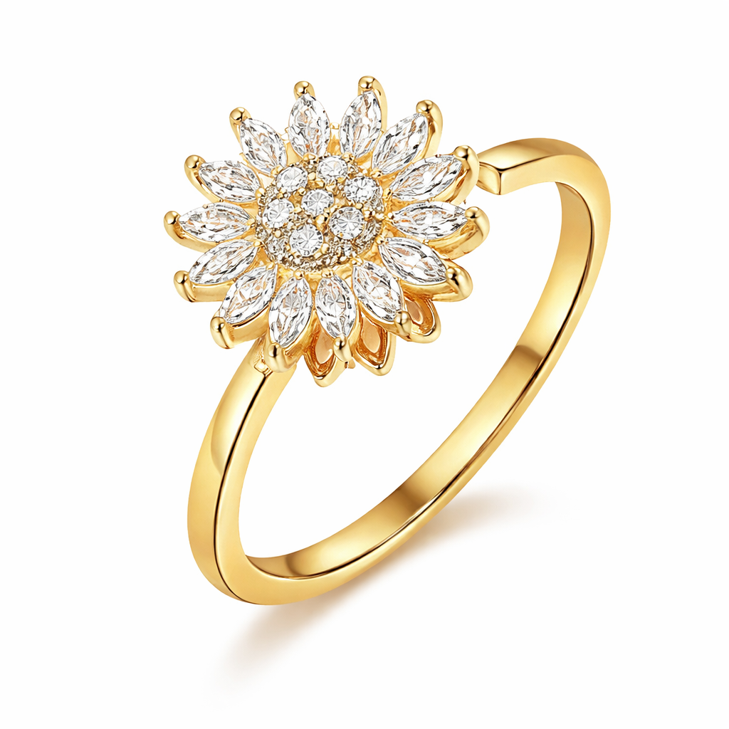 Anillo Girasol Giratorio para la Ansiedad