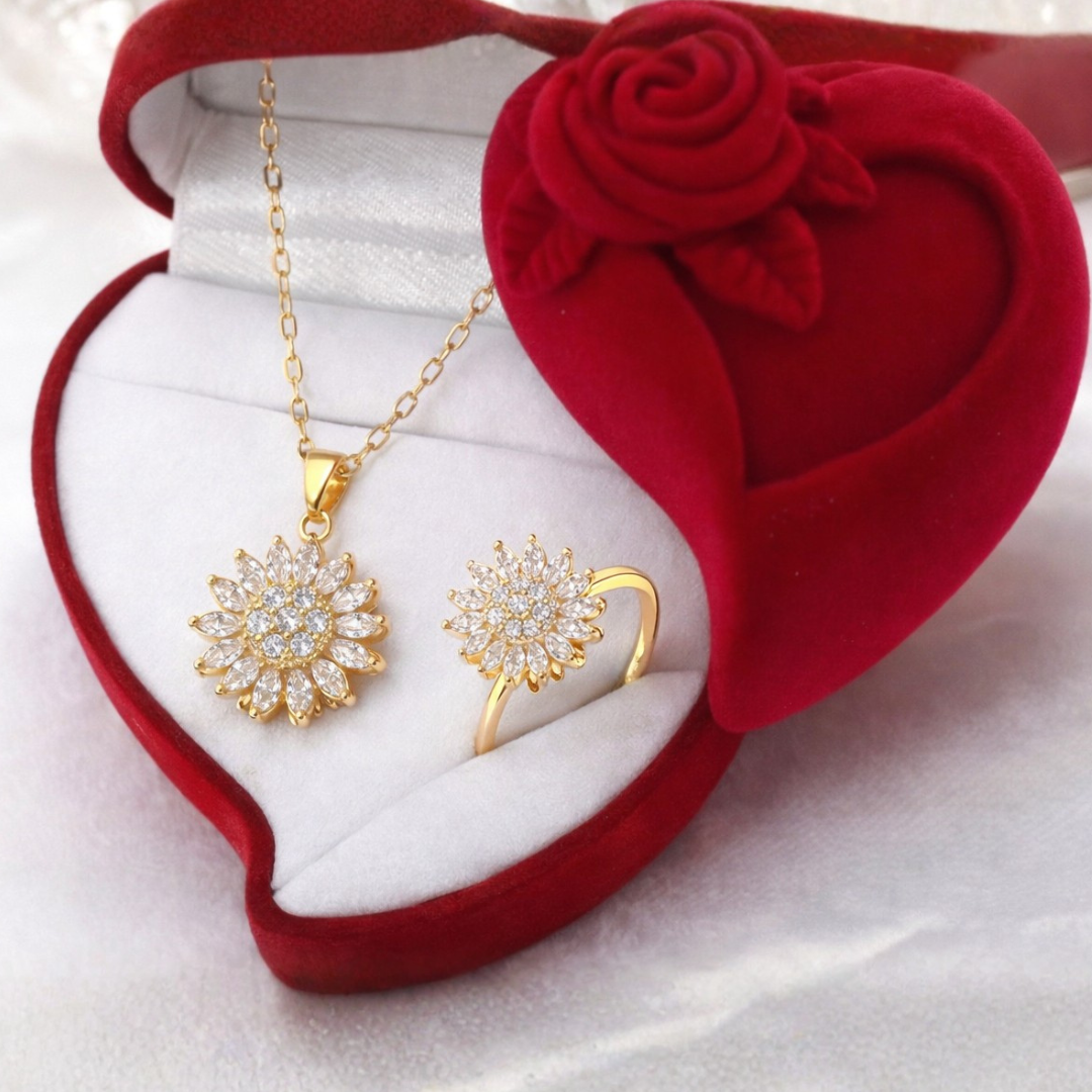 Anillo Girasol Giratorio para la Ansiedad